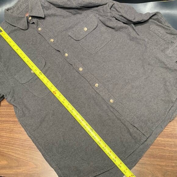 Moose Creek 100% Cotton Heavy Flannel Gray Button Up Long Sleeve Shirt Large. AA - Picture 6 of 7